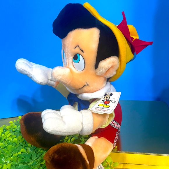 WALT DISNEY DISNEY WORLD DISNEYLAND EXCLUSIVE VTG 80’s PINOCCHIO PLUSH w/TAGS - Picture 5 of 14